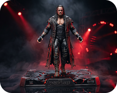 The Undertaker figure on a lit entrance stage